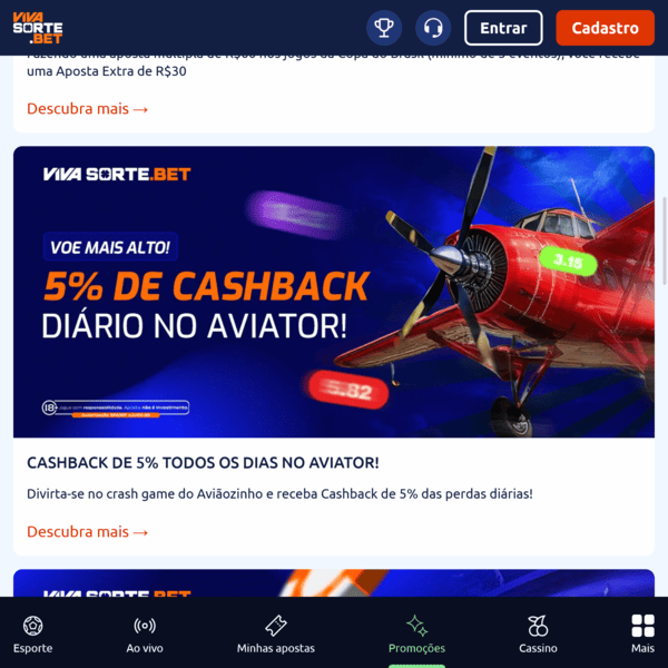 Viva Sorte Bet - Cashback no jogo Aviator