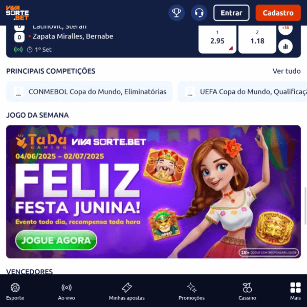 Viva Sorte Bet - Melhores jogos do cassino