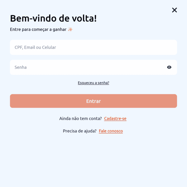 Viva Sorte Bet - Tela de login